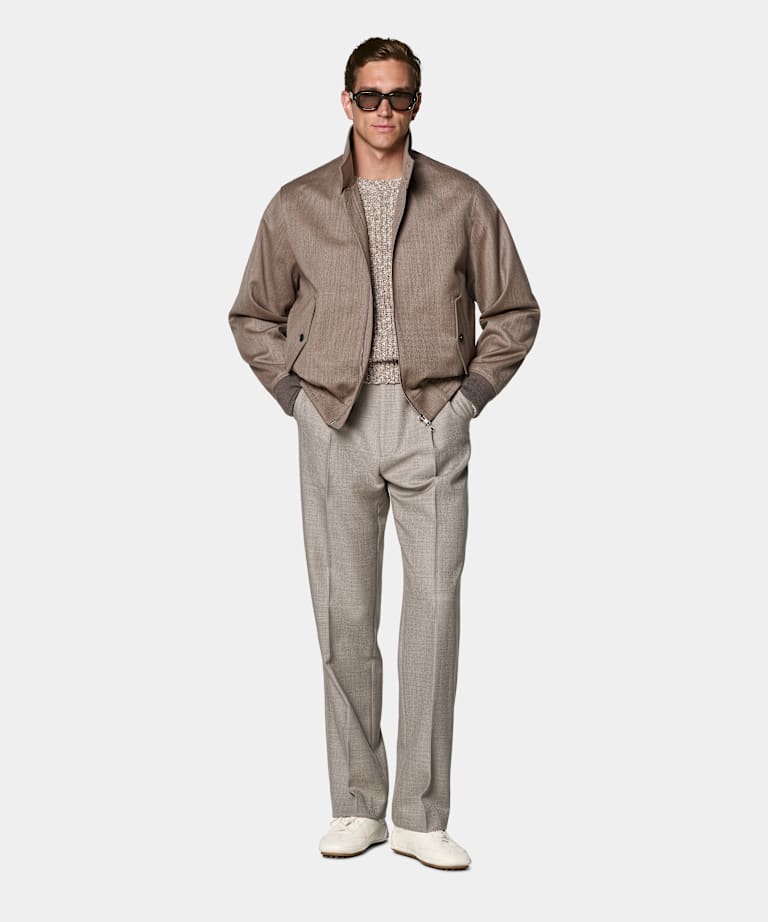 Mid Brown Bomber Jacket