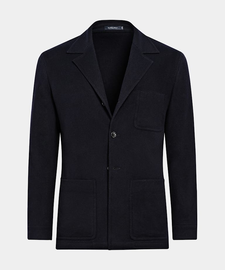 Chaqueta camisa azul marino corte Relaxed