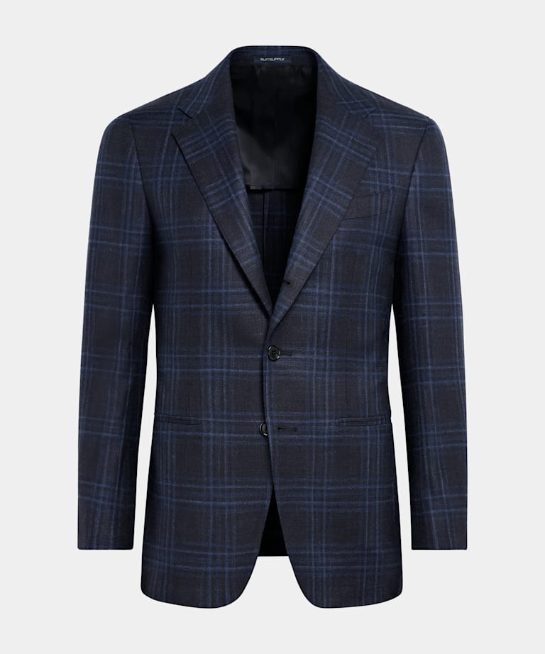 Blazer Havana azul marino a cuadros corte Tailored