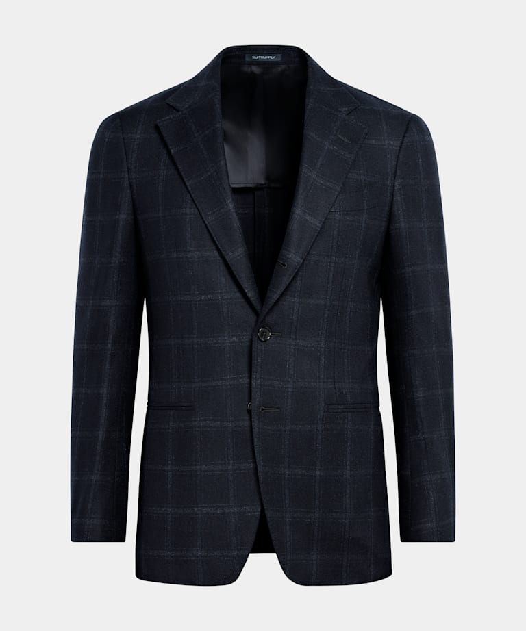 Blazer Havana azul marino a cuadros corte Tailored