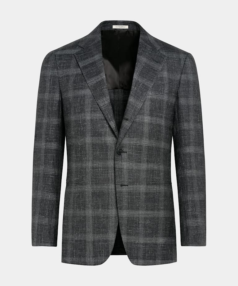Blazer Havana gris a cuadros corte Tailored
