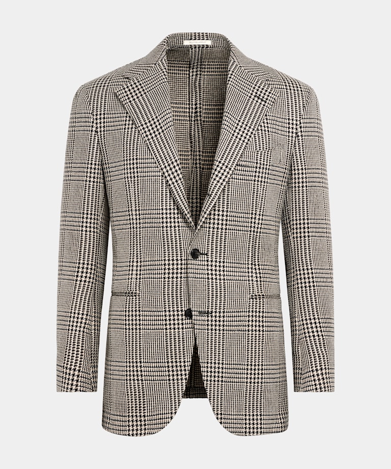 Black Checked Relaxed Fit Roma Blazer