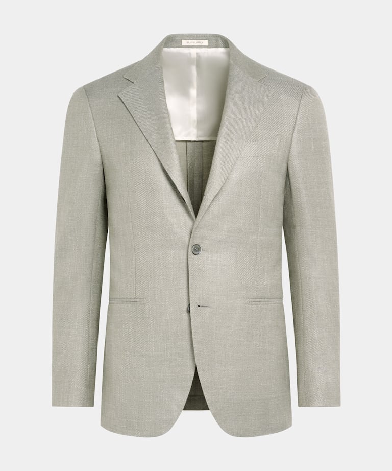Blazer Havana verde intermedio corte Tailored