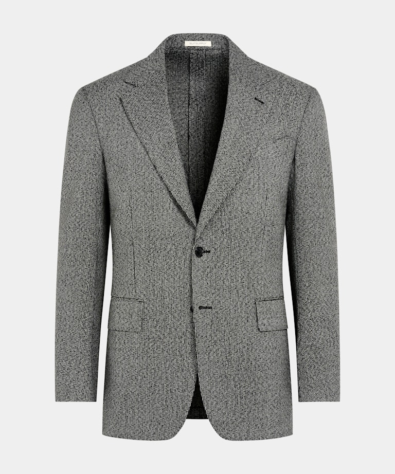 Black Striped Tailored Fit Milano Blazer