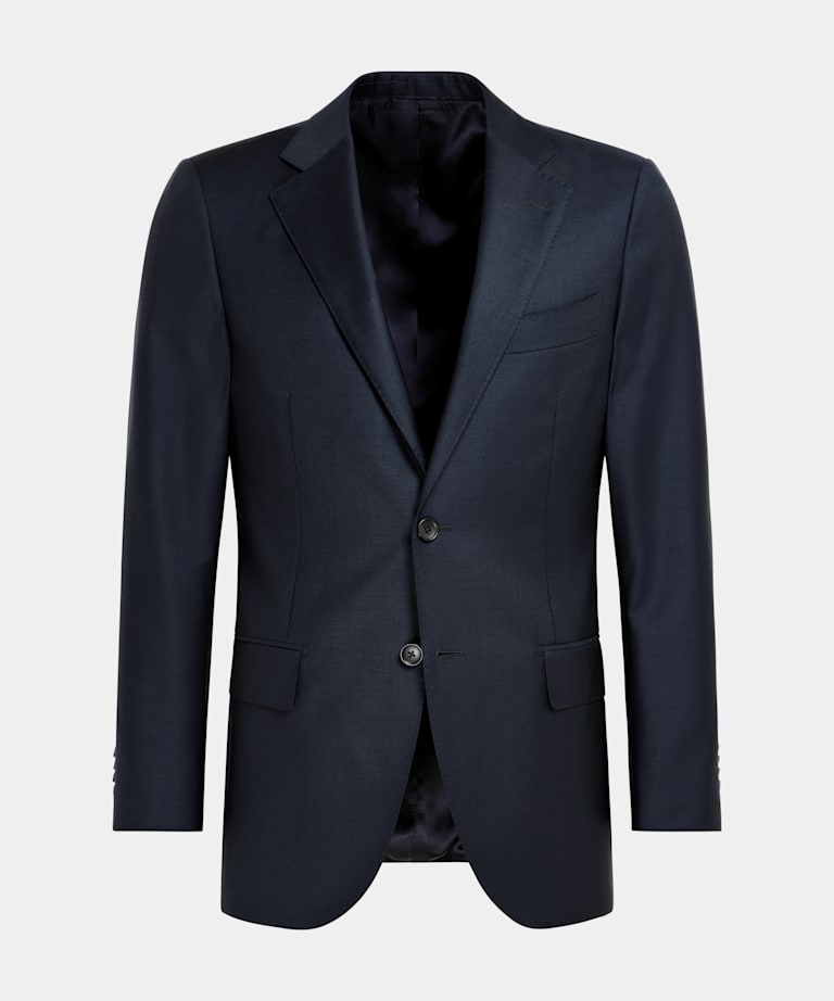 Navy Tailored Fit Lazio Suit Jacket