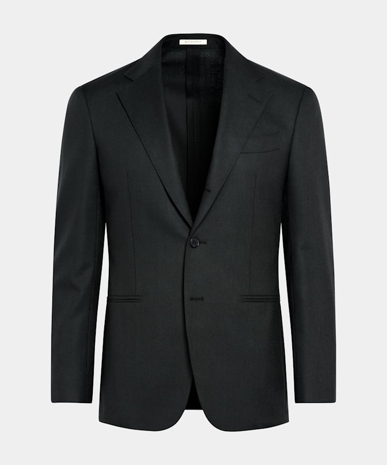 Dark Green Tailored Fit Havana Suit Jacket