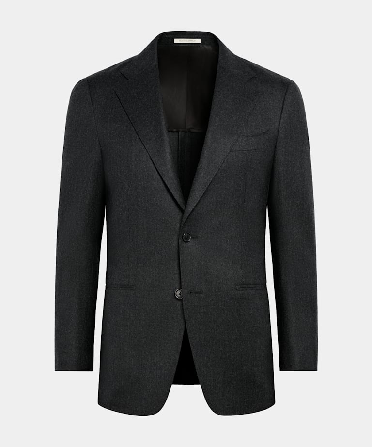 Blazer de traje Havana gris oscuro corte Tailored