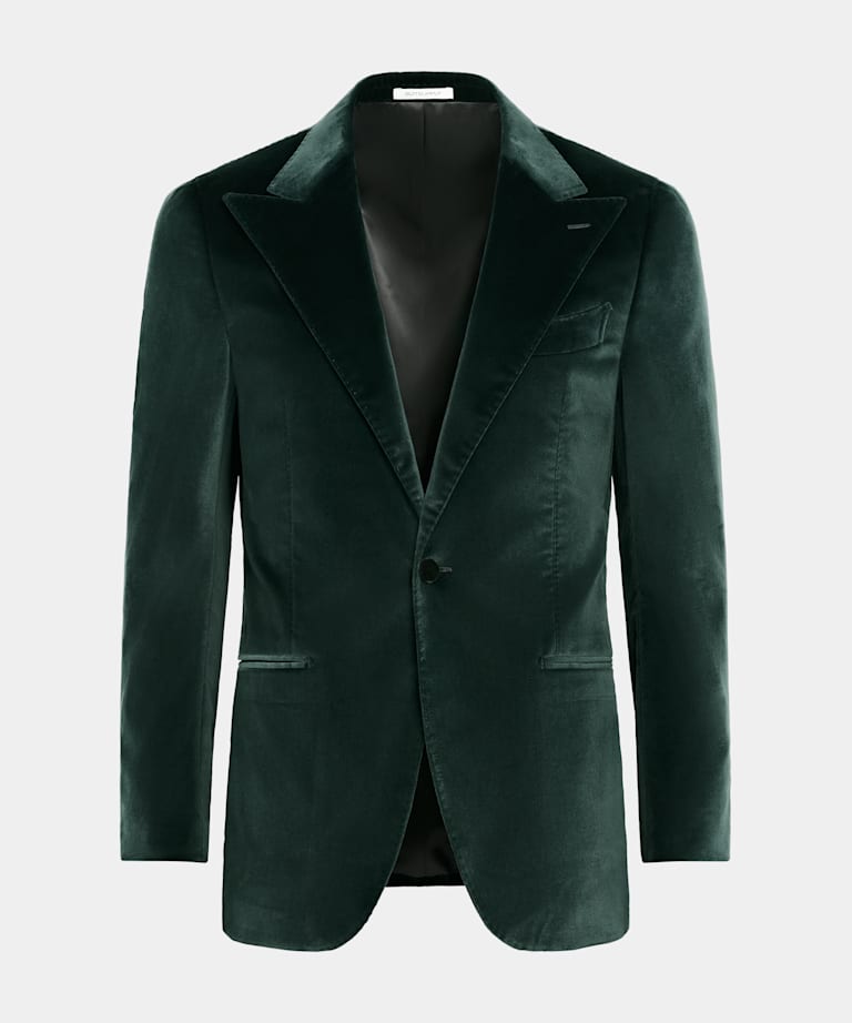 Dark Green Tailored Fit Havana Dinner Jacket