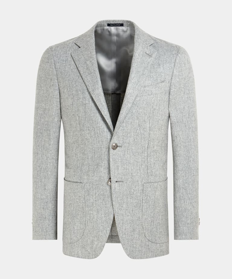 Blazer de traje Havana gris claro corte Tailored