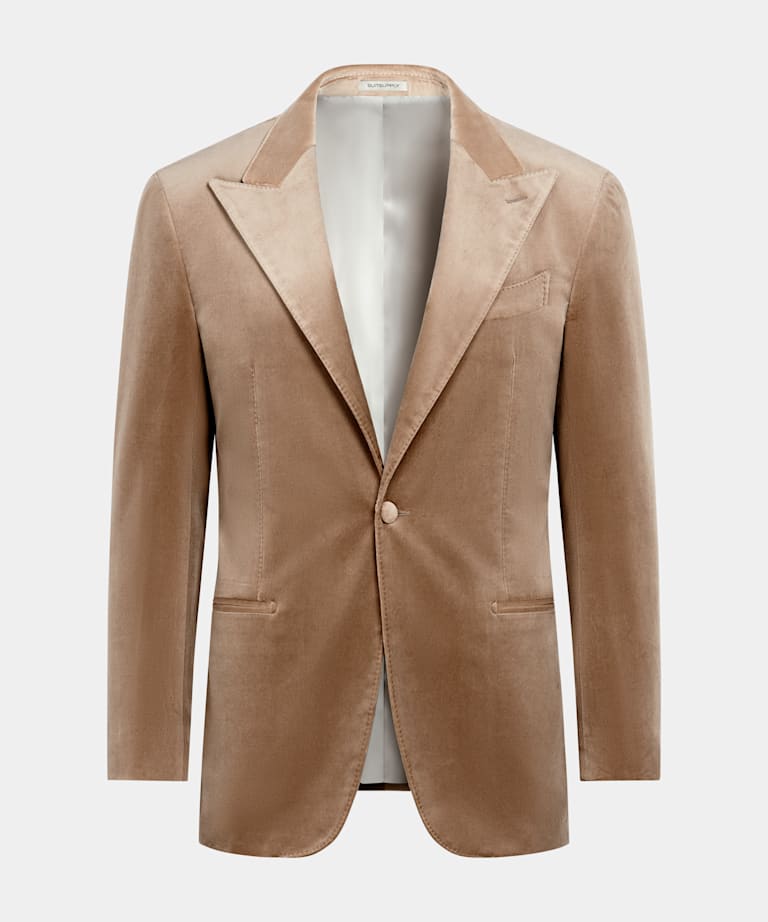 Mid Brown Tailored Fit Havana Dinner Jacket