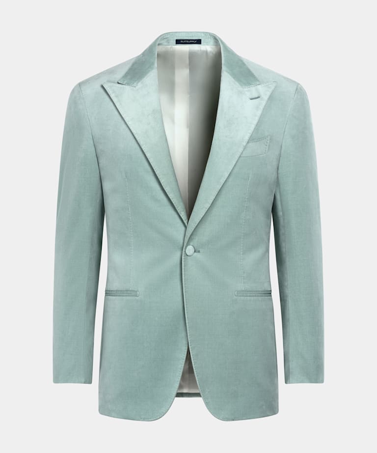Mid Blue Tailored Fit Havana Dinner Jacket