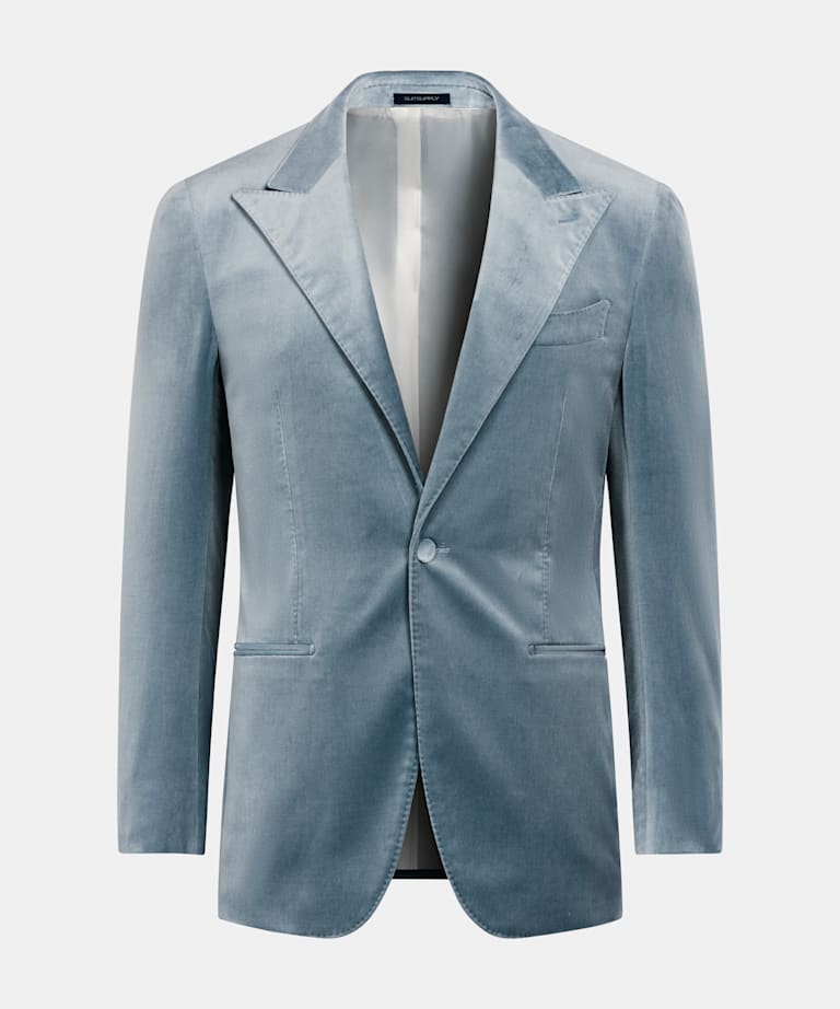 Veste de smoking Havana coupe tailored bleu clair