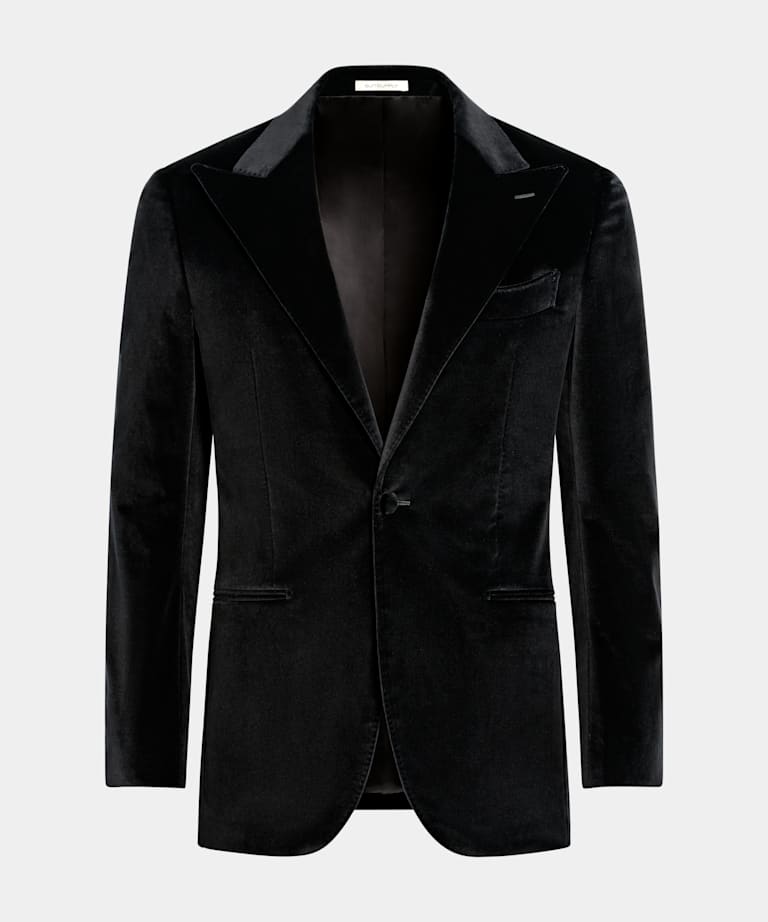 블랙 테일러드 핏 Havana 디너 재킷