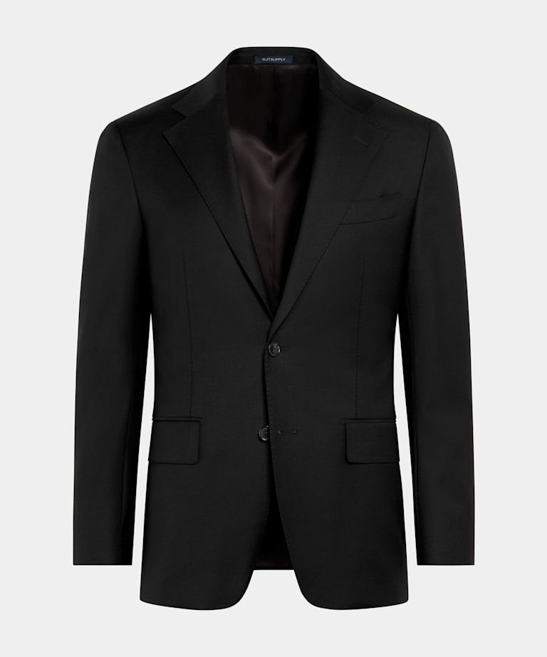 Black Tailored Fit Havana Suit Jacket