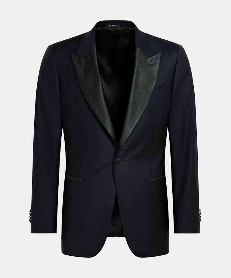 Navy Tailored Fit Lazio Dinner Jacket