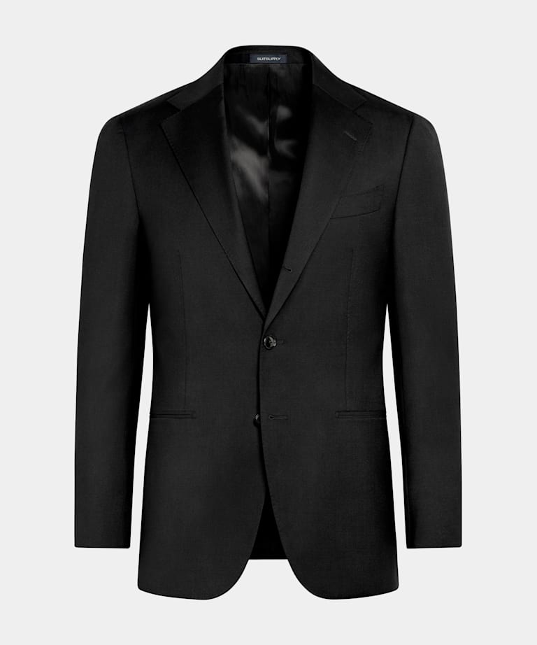 Black Tailored Fit Havana Suit Jacket