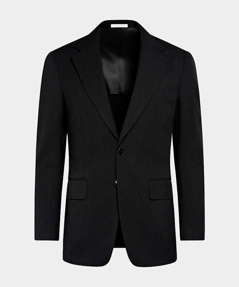 Black Tailored Fit Milano Suit Jacket
