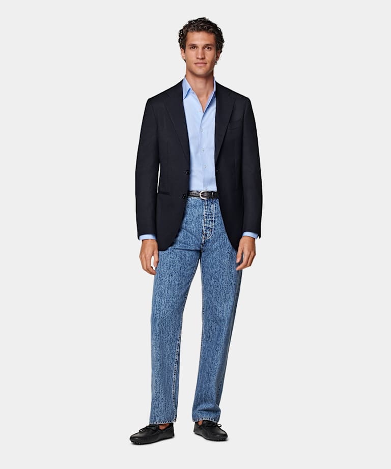 Navy Tailored Fit Havana Blazer