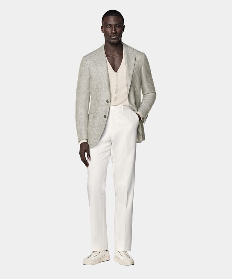 Mid Green Tailored Fit Havana Blazer