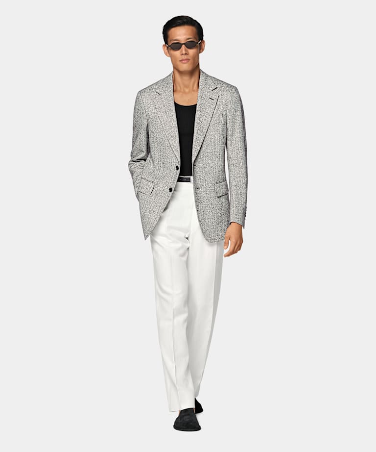 Blazer Milano coupe Tailored noir &agrave; chevrons