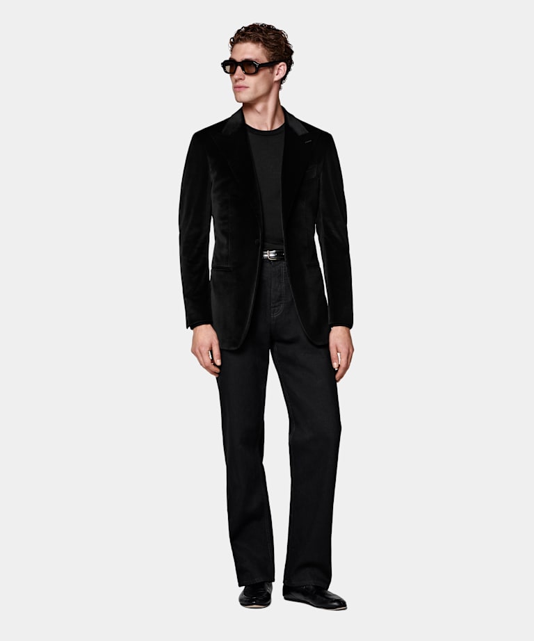 Black Tailored Fit Havana Dinner Jacket