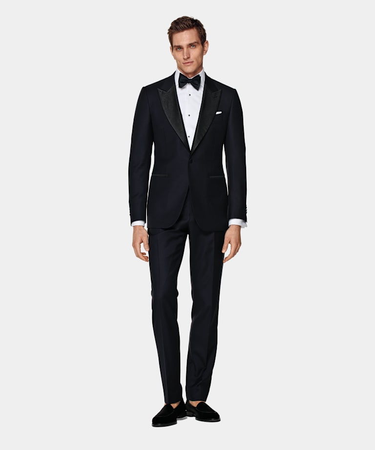 Navy Tailored Fit Lazio Dinner Jacket