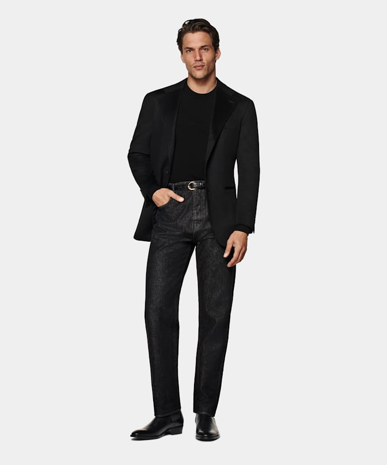 Black Relaxed Fit Roma Blazer