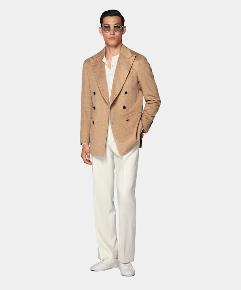 Mid Brown Tailored Fit Havana Blazer
