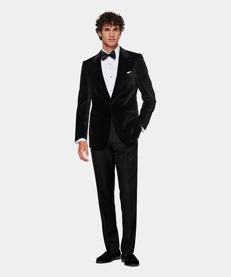 Black Tailored Fit Lazio Dinner Jacket