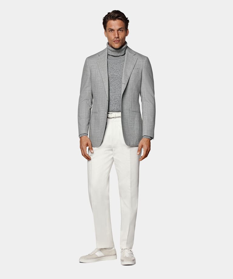 Veste de costume Havana coupe Tailored gris clair