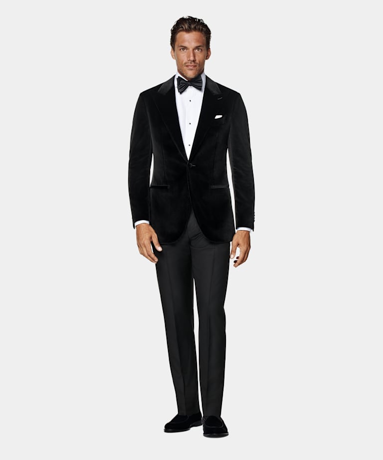Black Tailored Fit Havana Dinner Jacket