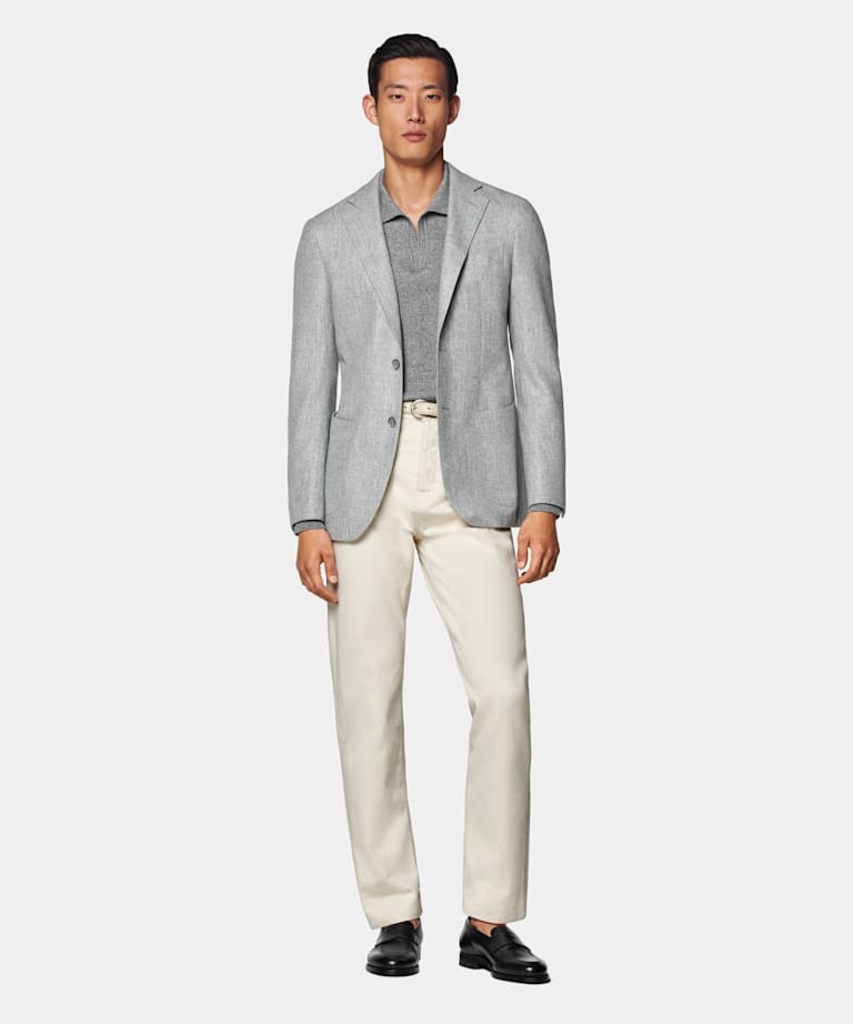 Veste de costume Havana coupe Tailored gris clair