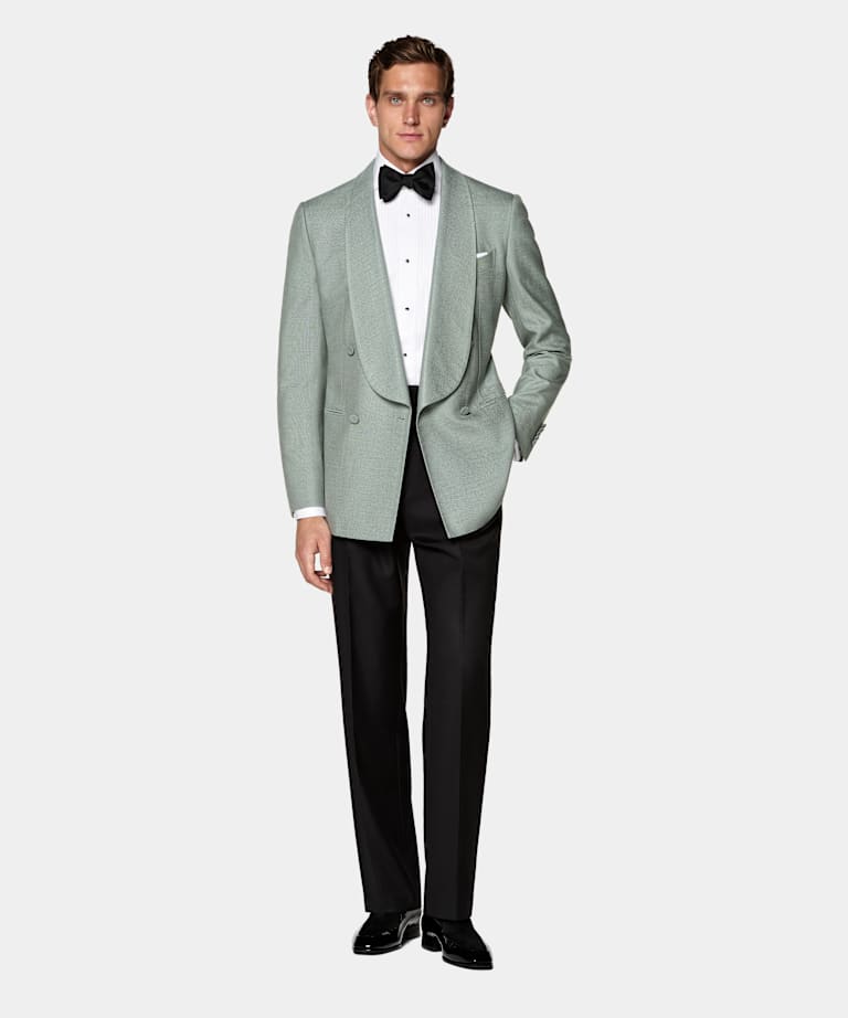 Mid Green Tailored Fit Milano Dinner Jacket