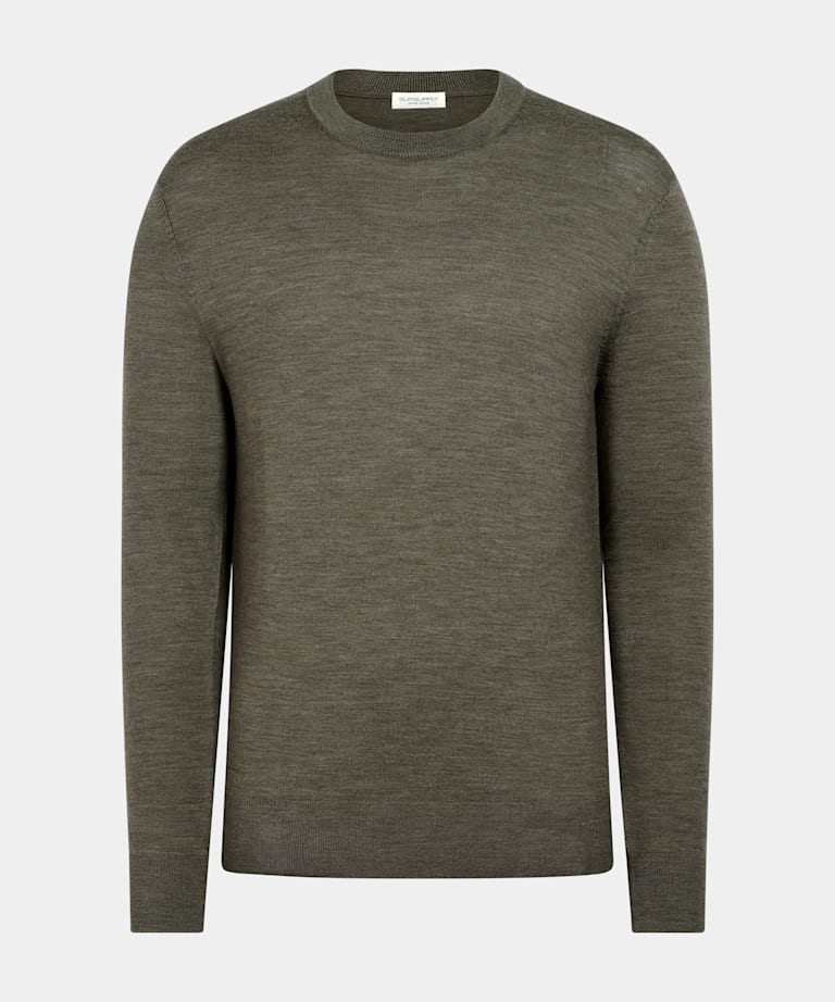 Green Merino Crewneck