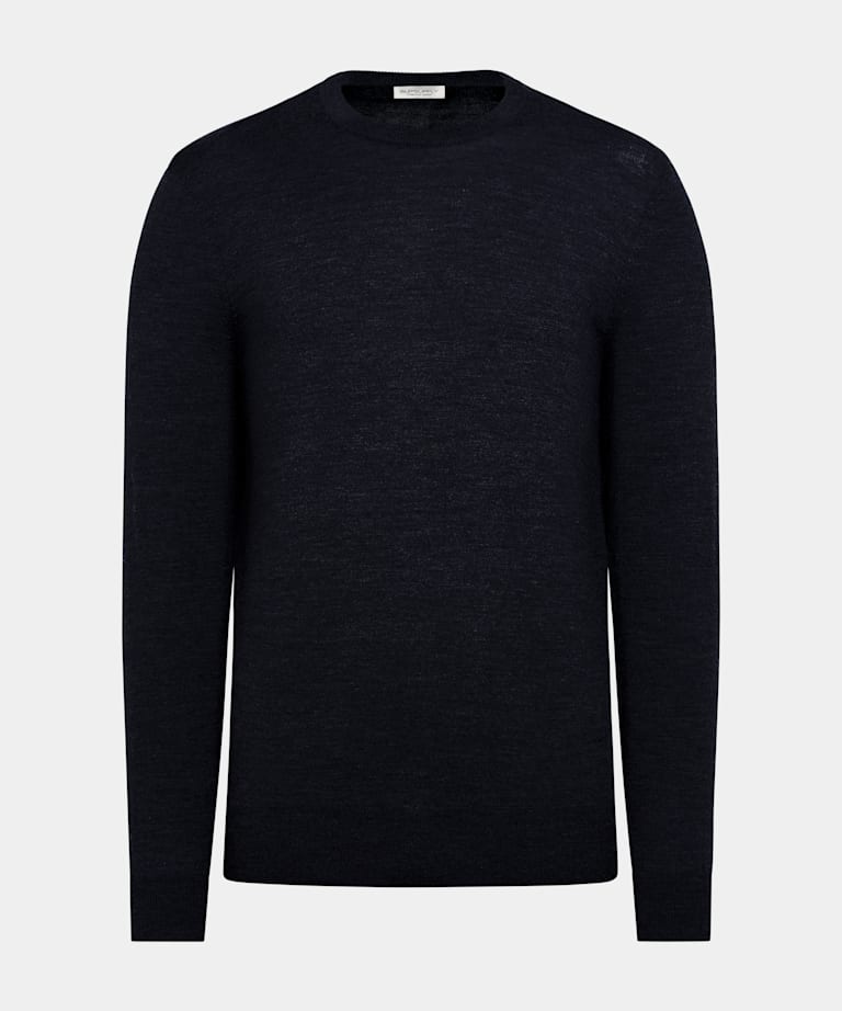 Navy Merino Crewneck