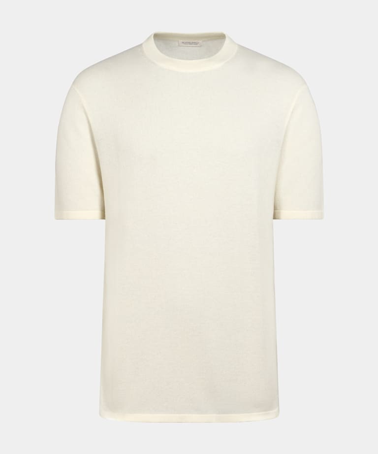 Rundhals Kurzarm off-white