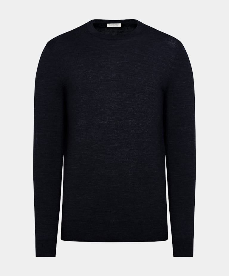 Rundhalspullover navy