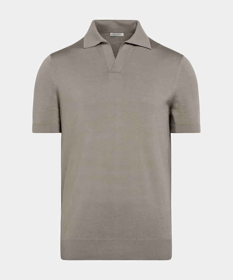 Polo verde sin botones