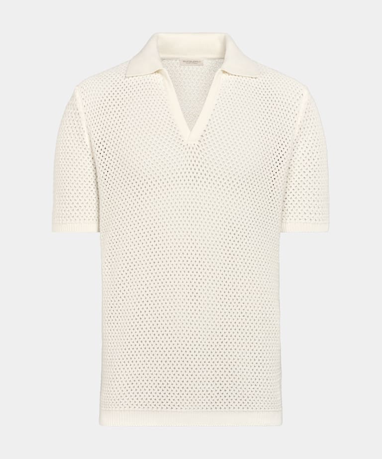 Polo color crudo sin botones crochet