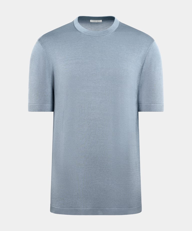 Light Blue Short Sleeve Crewneck