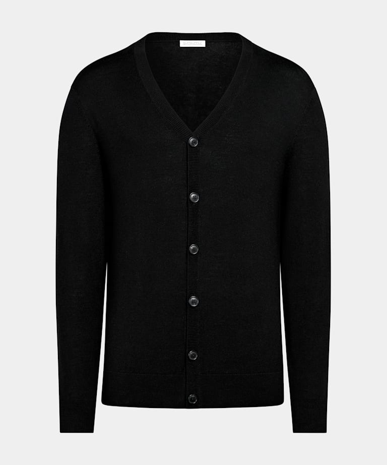 Black V-Neck Cardigan