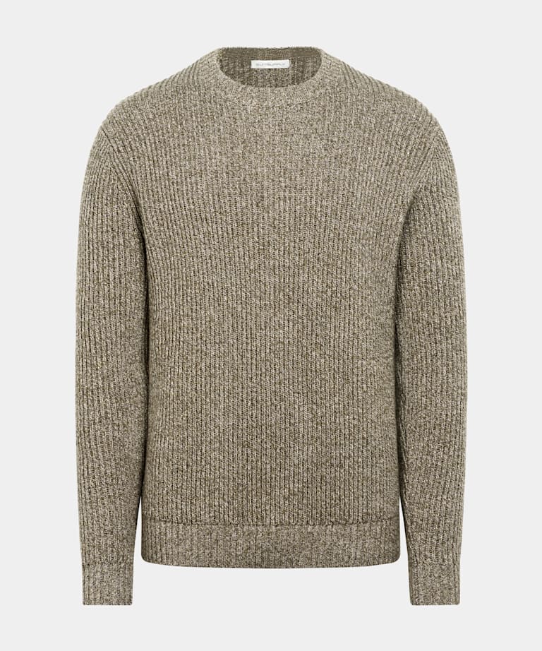 Green Mouliné Crewneck