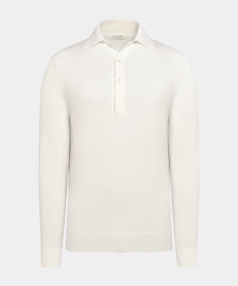 Off-White Long Sleeve Polo