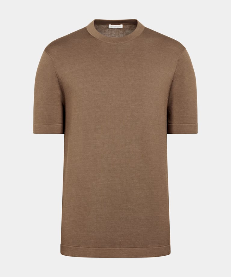 Brown Short Sleeve Crewneck