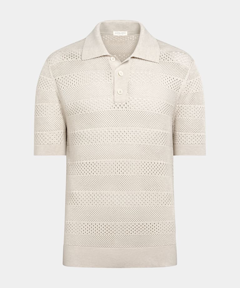Sand Crochet Polo