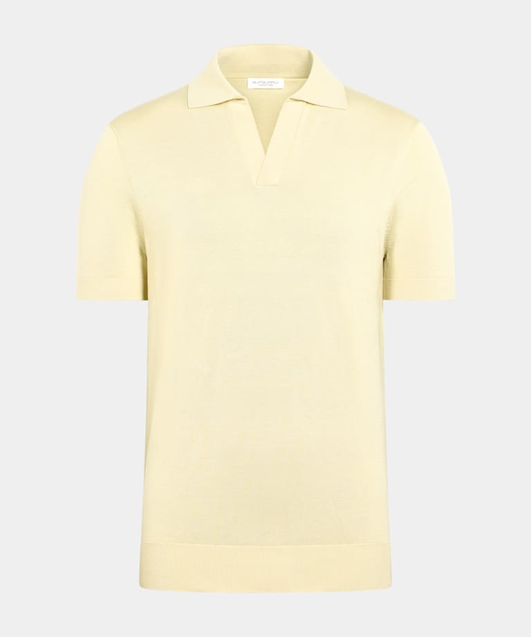 Yellow Buttonless Polo