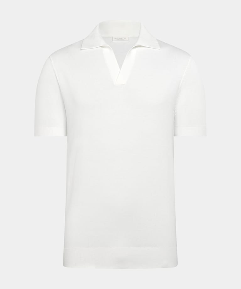 Off-White Buttonless Polo