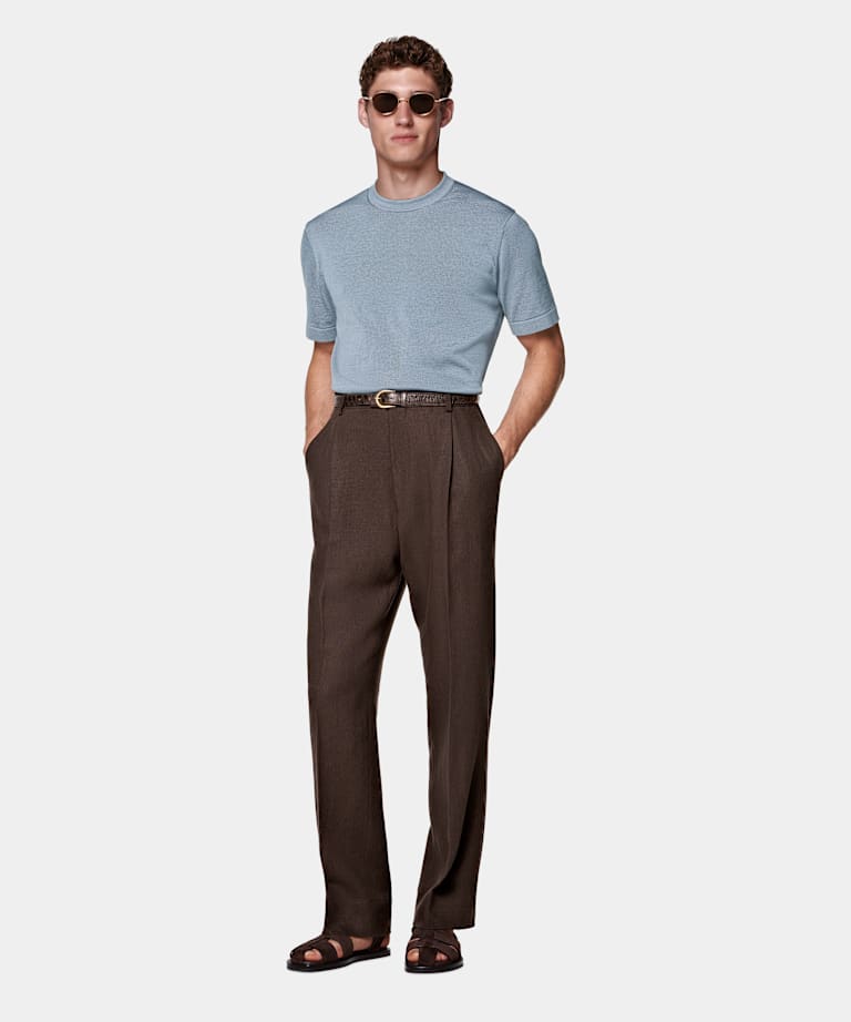 Light Blue Short Sleeve Crewneck
