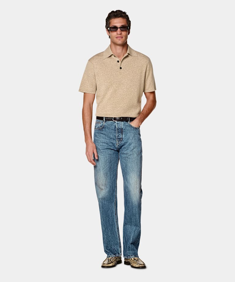 Poloshirt Mittelbraun