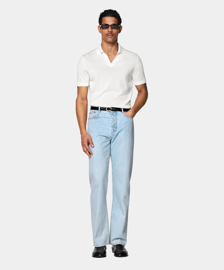 Polo color crudo sin botones